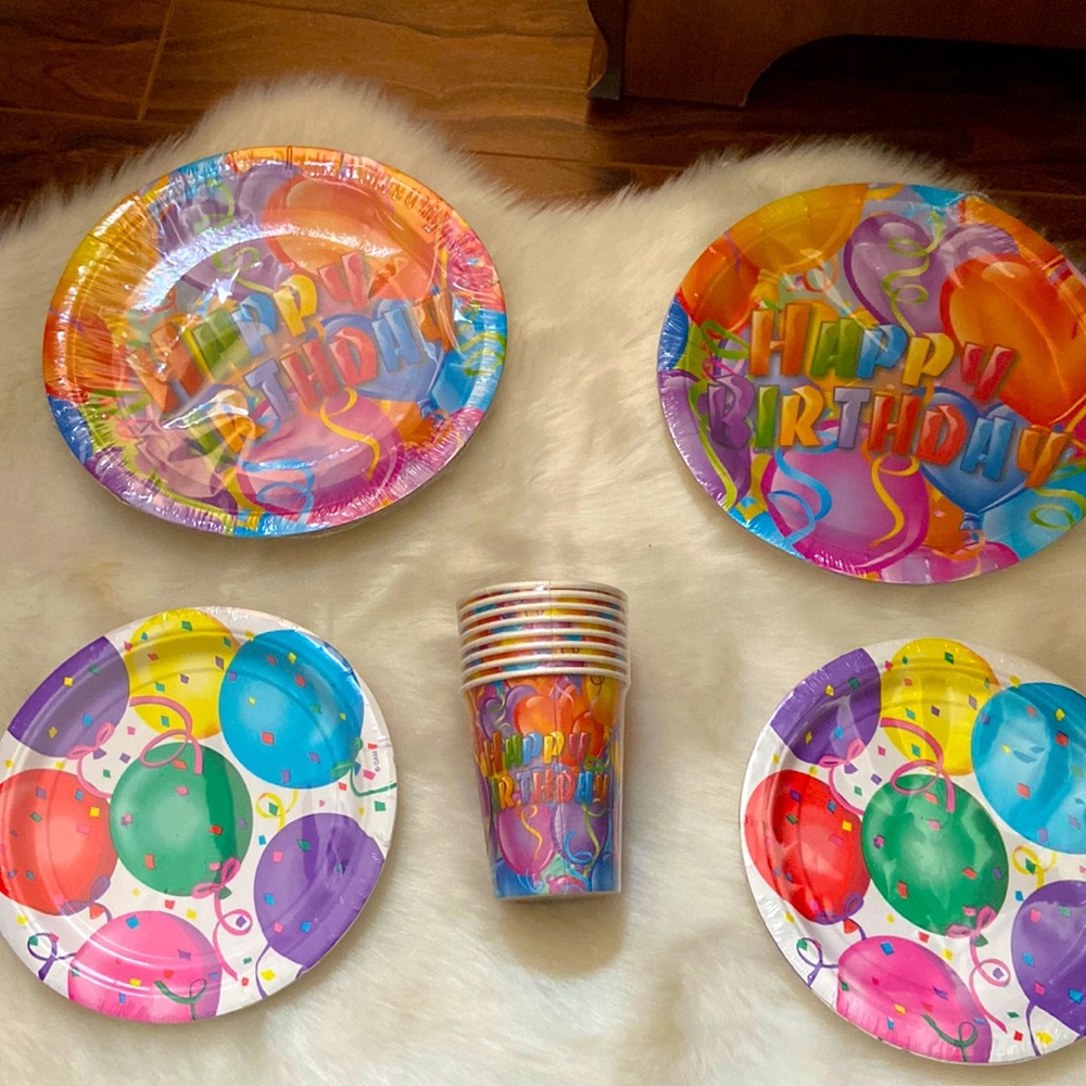 Huge birthday party decorations set. Scroll through pictures to see what you get